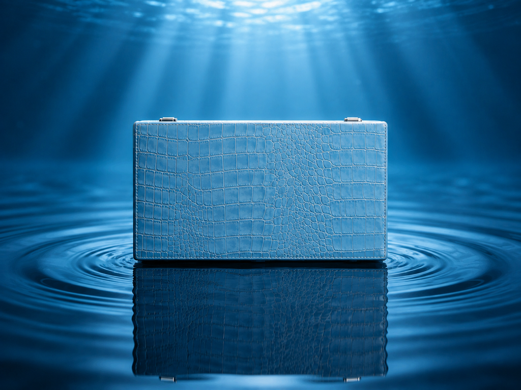 Backgammon Le Signature bleu ciel, mise en scène aquatique