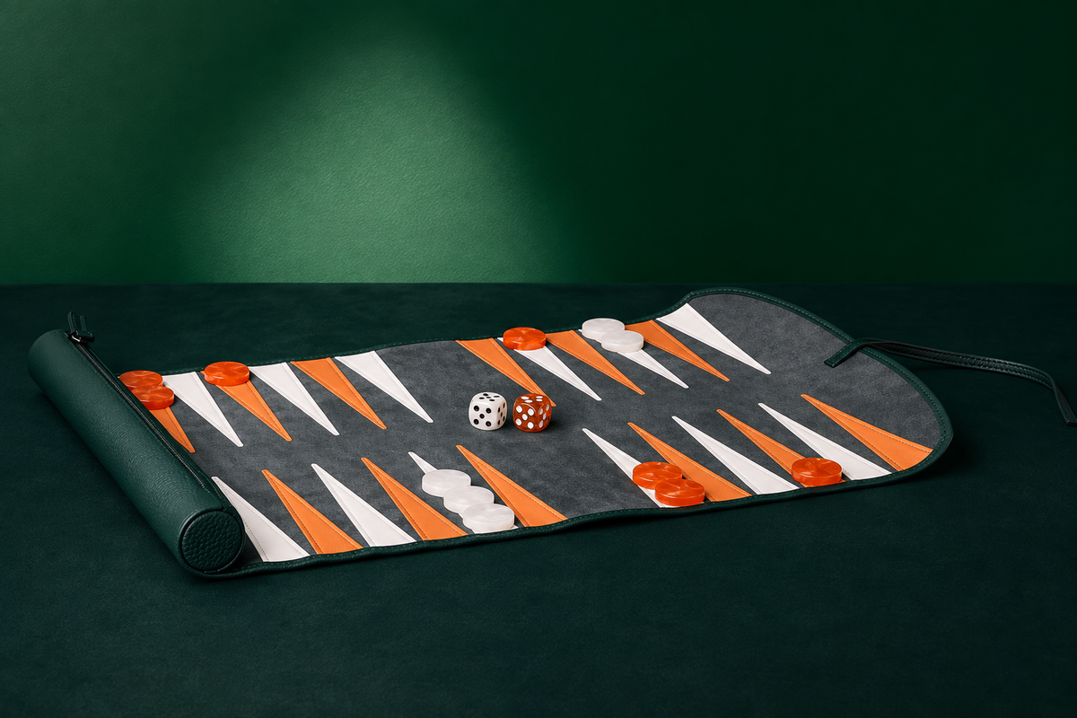 Backgammon Le Voyage vert, deuxième vue en angle